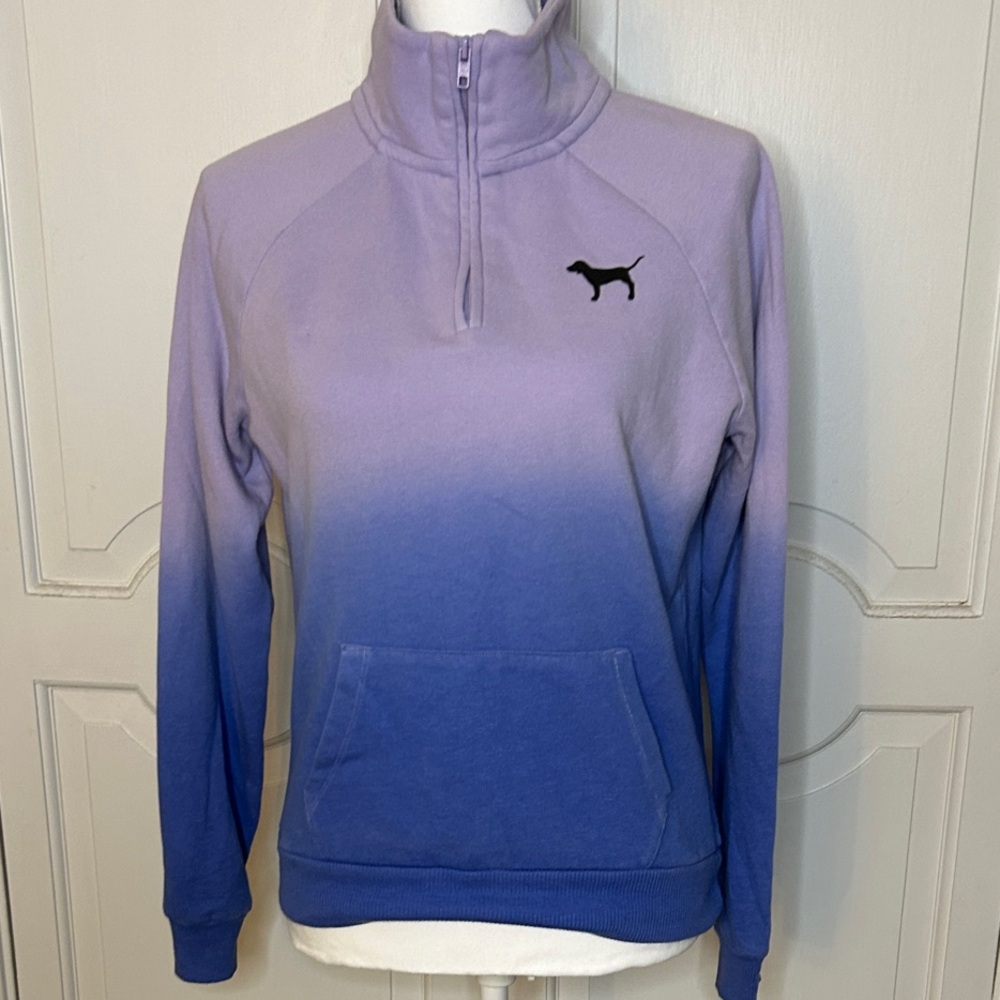 Women's Victoria’s Secret PINK Ombre Quarter-Zip Pullover (XS)